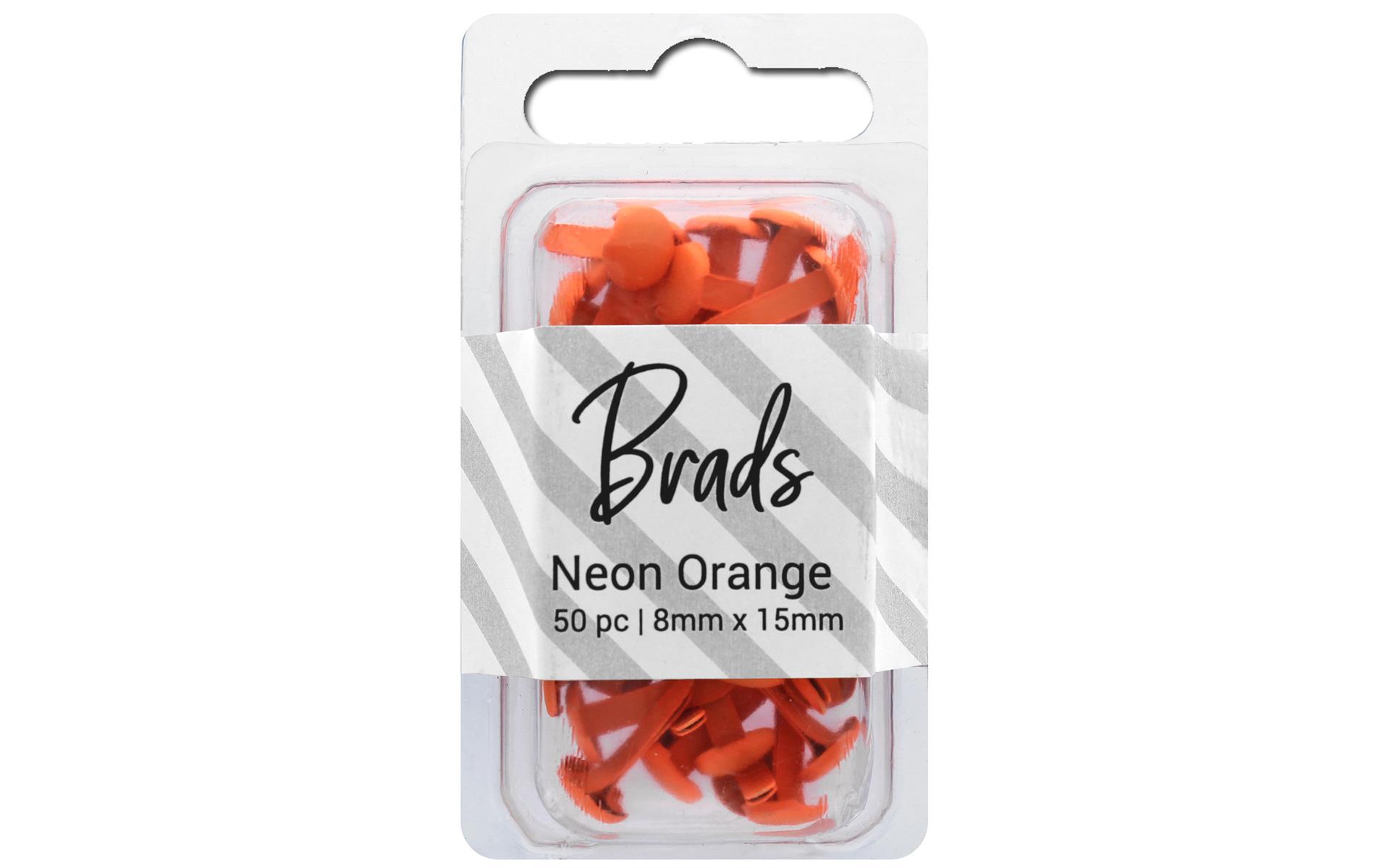 Accent Design Paper Accents Brads 4.5mm x 8mm 100pc Solid Neon